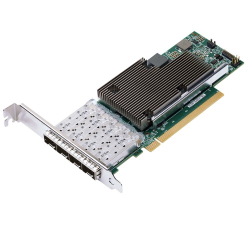 Сетевой адаптер Broadcom NetXtreme P425G (BCM957504-P425G) 4x25GbE (25/10GbE), PCIe 4.0 x16, SFP28, BCM57504, Ethernet Adapter (в комплекте только длинная планка (FH bracket)) (id 34120)