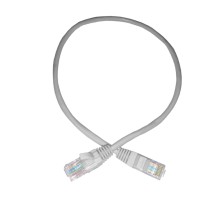 Патч-корд UTP4 cat.5е 0.5м CCA LSZH серый литой коннектор Netko Optima N.CCA.UTP.5e-0.5m-2-lszh (67565)
