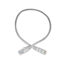 Патч-корд UTP4 cat.5е 0.5м CCA LSZH серый литой коннектор Netko Optima N.CCA.UTP.5e-0.5m-2-lszh (67565)