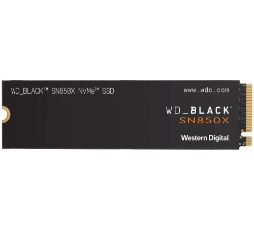 Твердотельный накопитель WD SSD Black SN850X, 2.0TB, M.2(22x80mm), NVMe, PCIe 4.0 x4, 3D TLC, R/W 7300/6600MB/s, IOPs 1 200 000/1 100 000, TBW 1200, DWPD 0.3, with Heat Spreader (WDS200T2XHE) (id 19856)
