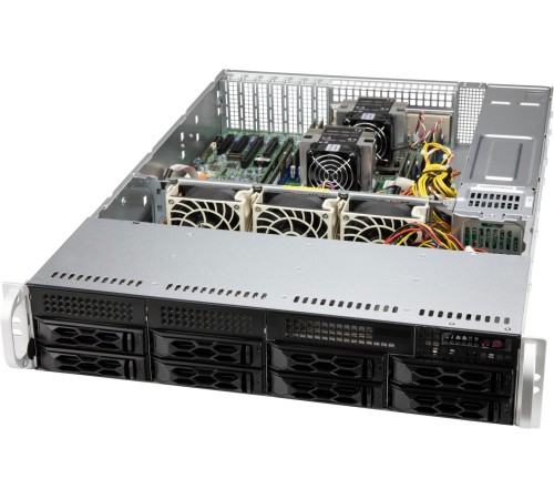Шасси серверное Supermicro SuperChassis 2U (OEM)LA25TQC-R609LP/ no HDD(8)LFF/ optional LFF(2)+SFF(2)/ 7xLP/ 2x600W Platinum(12