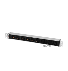 Блок розеток Rem -10 без шнура с инд. 6 Sсhuko 5 IEC 60320 C13 вход C14 10A алюм. 19 Rem R-10-6S-5C13-I-440-Z 30112226906
