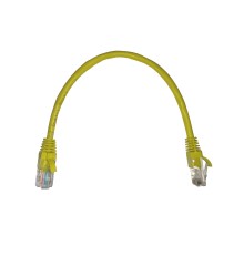 Патч-корд UTP4 cat 5e 0,25м ВС LSZH желтый литой коннектор Netko Optima N.BC.UTP.5e-0.25m-6-lszh (67579)