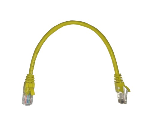Патч-корд UTP4 cat 5e 0,25м ВС LSZH желтый литой коннектор Netko Optima N.BC.UTP.5e-0.25m-6-lszh (67579)