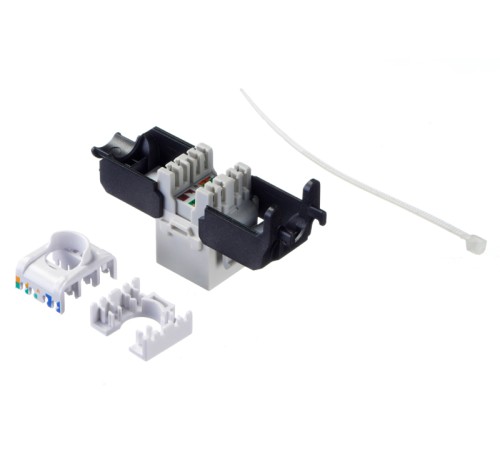 Модуль Keystone неэкранированный RJ45 cat.6А 180° 110/Krone тип под инструмент/ без инструмента KE белый Netko Expert CKC KJ28F-C6A-US/WH (54439)