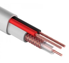 Кабель коаксиальный КВК-В (CU оплетка 80 нитей CCA) + питания 2x0.5мм2 многожильный) белый (200м) Netko Optima N.CXC-67506.0X.0B (67506)