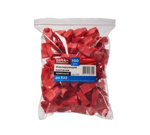 Изолирующий колпачок для RJ45 Netko NPB-RJ45-red (51585)