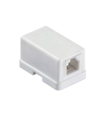 Розетка телефонная внешняя / 1 порт RJ11(6p2c) 2 контактная мини белая Netko LX-203 2w S (53307)