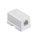 Розетка телефонная внешняя / 1 порт RJ11(6p2c) 2 контактная мини белая Netko LX-203 2w S (53307)
