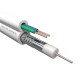 Кабель коаксиальный Netko 3C-2V 75 Ом (CU оплетка 32 нити AL) + питания 2x0.5мм одножильный) аналог ККСВ белый (100м) CXC-4725.0X.0B (53388)