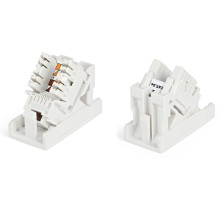 Розетка (вставка) 45x22 5 (аналог Mosaic) с наклонным модулем RJ-45 категории 5е Hyperline SIP2K-C5E-M45-22.5