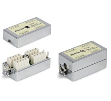 Проходной адаптер (coupler) Dual IDC категория 5e 4 пары экранированный Hyperline CA-IDC-C5e-SH-F-WH