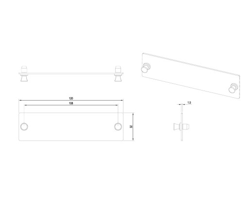 Панель-заглушка для FO-19BX цвет черный Hyperline FO-FRM-W120H32-BL-BK