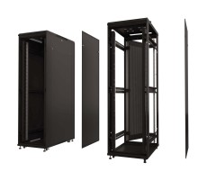 Шкаф напольный 37U серия Expert (800х800х1830) БЕЗ ПЕРЕДНЕЙ ДВЕРИ черный разобранный Netko (упакован в 4 коробки) N.EXP.8837XPD.66171.BK (66171)
