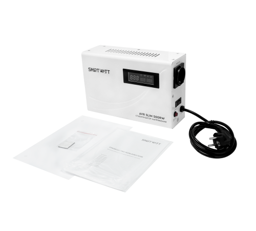 Релейный стабилизатор напряжения Smartwatt AVR SLIM 500RW 4512020310002 Релейный стабилизатор напряжения Smartwatt AVR SLIM 500RW 4512020310002