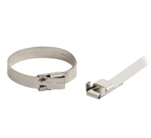 Стяжка стальная коррозионно-стойкая (нержавеющая сталь 410L) 370x6x0.5мм (100 шт) Hyperline FVC-370