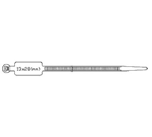 Стяжка нейлоновая с площадкой для маркера (100 шт) Hyperline GTK-300STC