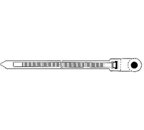 Стяжка нейлоновая неоткрывающаяся безгалогенная (halogen free) 382x7.6 мм полиамид 6.6 -40°C - +85°C под винт (100 шт) Hyperline GTM-380HD