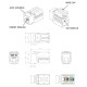 Вставка Keystone Jack RJ-45 (8P8C) Hyperline KJNE-8P8C-C5e-90-RD