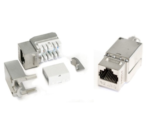 Вставка Keystone Jack RJ-45 (8P8C) Hyperline KJNE-8P8C-C5e-90-SH-F-WH