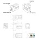 Вставка Keystone Jack RJ-45 (8P8C) Hyperline KJNE-8P8C-C6-90-BK