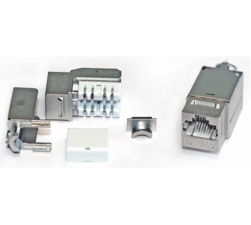 Вставка Keystone Jack RJ-45 (8P8C) Hyperline KJNE-8P8C-C6-90-SH-F-WH