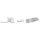 Площадка под винт 14.9x9.5мм (д.4.5мм) для стяжки (100 шт) Hyperline TM-2S8C