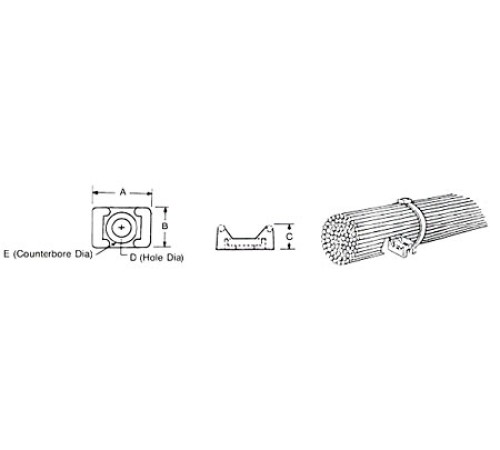 Площадка под винт 21.9x15.9мм (д. 6.4мм) для стяжки (100 шт) Hyperline TM-3S25C
