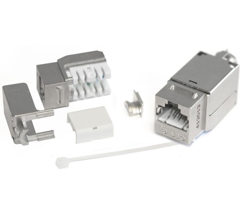 Вставка Keystone Jack RJ-45 (8P8C) Hyperline KJNE-8P8C-C6A-90-SH-F-WH