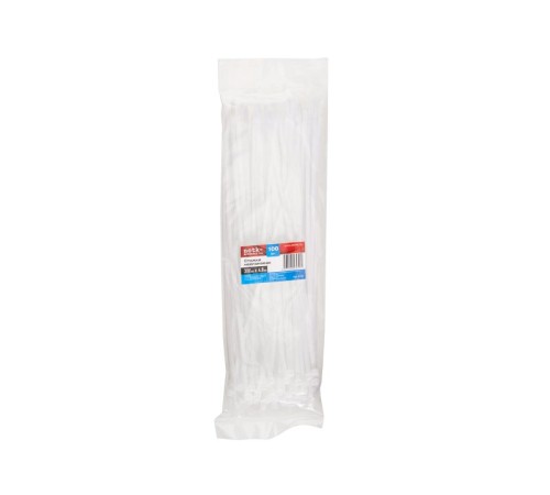 Стяжка нейлоновая 300*4.8 /100 шт (белая) Netko Optima NT-300X4.8-W (51251)