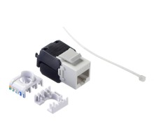 Модуль Keystone неэкранированный RJ45 cat.6А 180° 110/Krone тип под инструмент/ без инструмента KE белый Netko Expert CKC KJ28F-C6A-US/WH (54439)