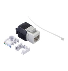Модуль Keystone неэкранированный RJ45 cat.6А 180° 110/Krone тип под инструмент/ без инструмента KE белый Netko Expert CKC KJ28F-C6A-US/WH (54439)