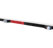 Верт блок розеток Rem -3x32 3 фазы 32A 6 авт инд 36 C13 1420 мм вх IEC 309 шнур м Rem R-3X32-36C13-A-I-1420-3-3PN 30112232202