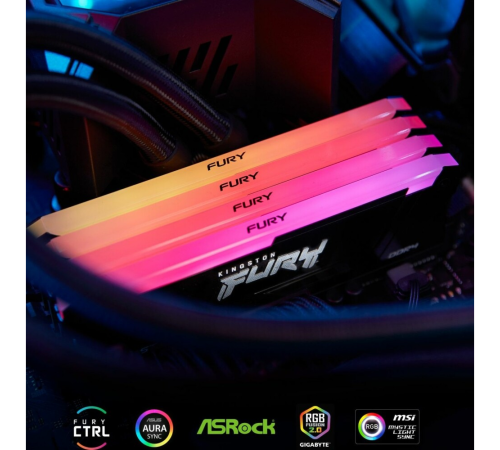 Оперативная память 32Gb DDR4 2666MHz Kingston Fury Beast Black RGB KF426C16BB2AK4/32