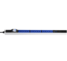 Верт блок розеток мониторинг измерение 1 фаза 32A авт 36C13 1420 мм вх IEC 309 шнур 3 м Rem R-MC1-32-36C13-A-MI-1420-3-2P 30112230202