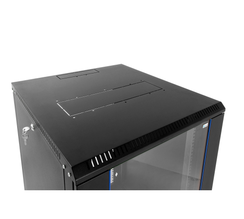 Шкаф телекоммуникационный настенный разборный ЭКОНОМ 18U (600x350) дверь стекло цвет черный ЦМО ШРН-Э-18.350-9005 30144251650