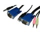 KVM Переключатель Netko настольный 2 порта USB+аудио в комплекте: кабеля 1.8м (NLVVUA18) черный NCS-21UA (54954)