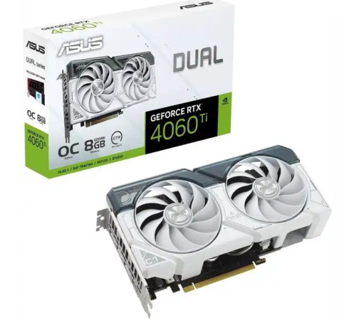 Видеокарта Asus RTX 4060 Ti WHITE O8G OC 90YV0J42-M0NA00