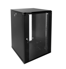 Шкаф телекоммуникационный настенный разборный ЭКОНОМ 15U (600x520) дверь стекло цвет черный ЦМО ШРН-Э-15.500-9005 30144251553