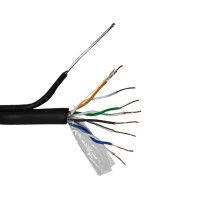 Кабель UTP4 cat.5е одножильный 305м Cu для наружных работ с проволочным тросом черный Netko Optima Gold N.UTP-67655.05E.1T (67655)