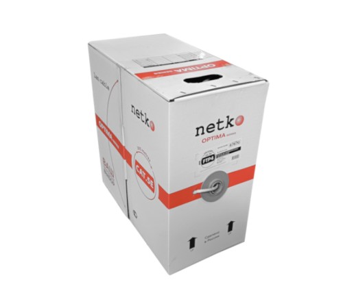 Кабель FTP4 cat.5е одножильный экранированный 305м Cu серый Netko Optima Silver N.FTP-67670.05E.0B (67670)