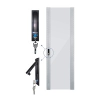 Дверь для шкафа серии Expert 32U Ширина 600 стеклянная серая Netko N.FRTD-V.32U.65184.GY (65184)