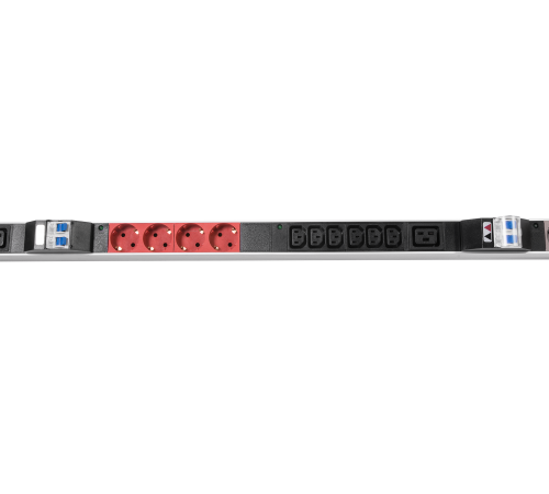 Верт блок розеток Rem -3x32 3 фазы 32A 6 авт инд 12 S 18 C13 C19 1820мм вх IEC 309 шнур 3м Rem R-3X32-12S-18C13-3C19-A-I-1820-3-3PN 30112232103