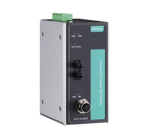 Конвертер Moxa PTC-101-M12-S-ST-LV-CT-T