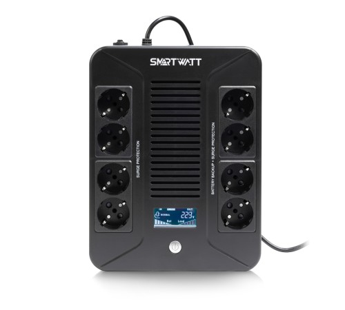 Линейно-интерактивный ИБП Smartwatt UPS SAFE PRO LCD 1000 3703020280003