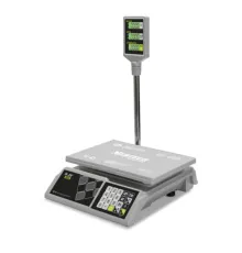 Торговые настольные весы Mertech M-ER 326 ACP-15.2 Slim LCD Белые 3044