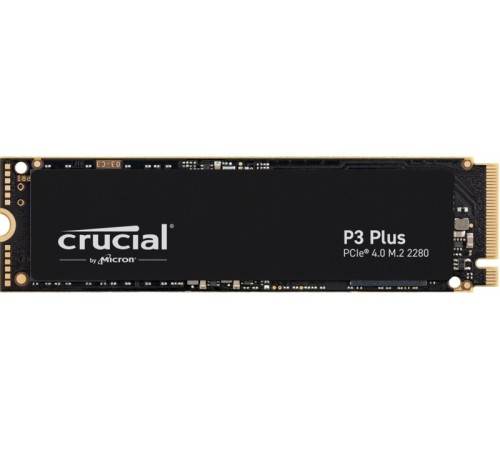 Crucial SSD P3 Plus, 2000GB, M.2(22x80mm), NVMe, PCIe 3.0 x4, QLC, R/W 5000/4200MB/s, IOPs н.д./н.д., TBW 440, DWPD 0.1 (id 25537)