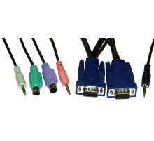 Кабель для KVM переключателя Netko PS2 1.8м черный (совместим с переключателями: NCS-21CA NCS-41CA) NLСVPA1.8 (54962)