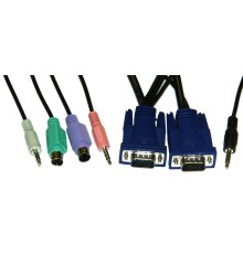 Кабель для KVM переключателя Netko PS2 1.8м черный (совместим с переключателями: NCS-21CA NCS-41CA) NLСVPA1.8 (54962)