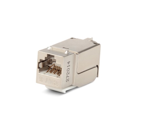 Вставка Keystone Jack RJ-45 (8P8C) Hyperline KJNE-8P8C-C6-90-SH-F-WH